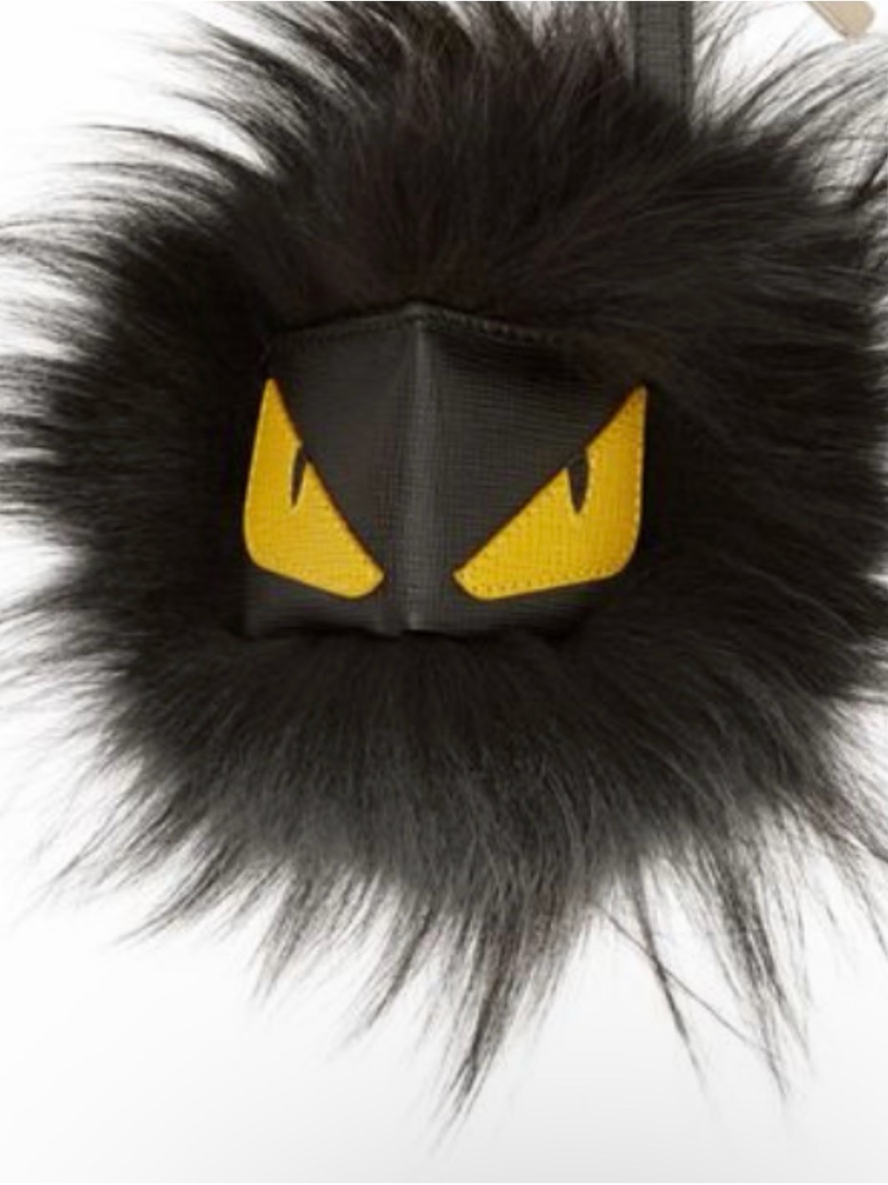 Fur Monster Pom Charm with Yellow Eyes